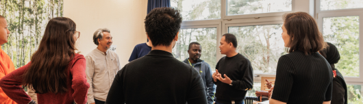 Participants on the full-time course in conversation