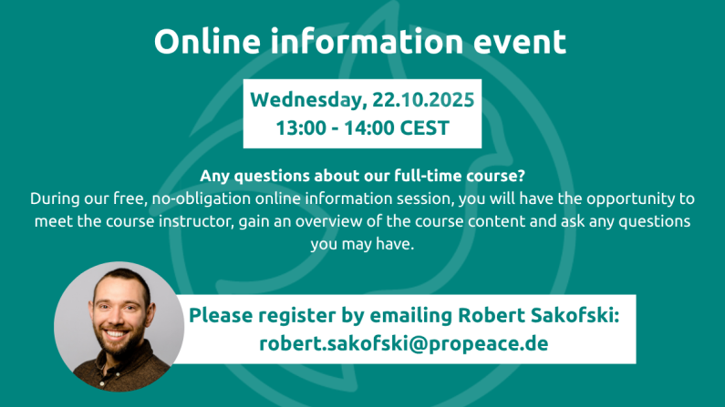 Online information event: full-time course in peace and conflict work