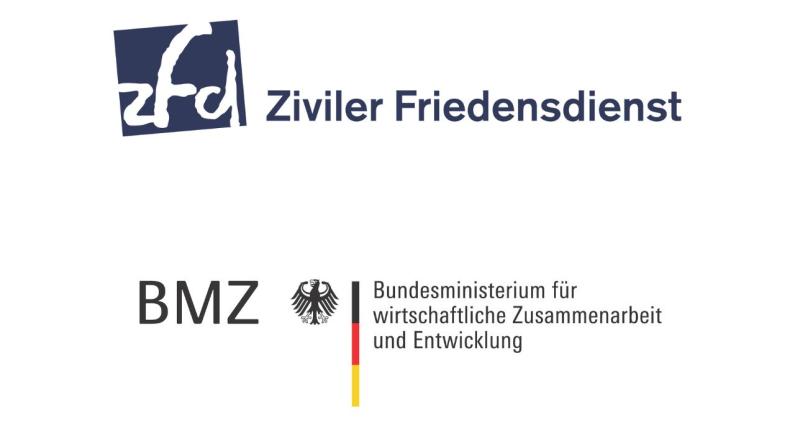 Logos des ZFD und BMZ